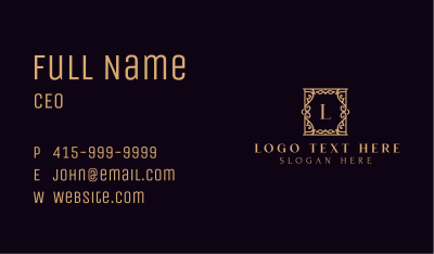 High End Frame Decor Business Card Image Preview
