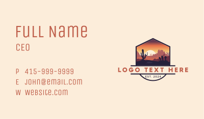 West Desert Landscape Business Card Image Preview