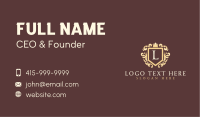 Luxury Shield Crown Lettermark Business Card Design