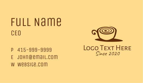 Snail Coffee Cup  Business Card Design Image Preview