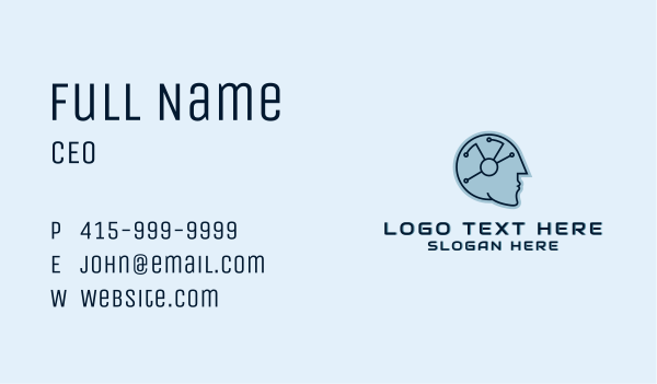 Artificial Intelligence Technology Business Card Design Image Preview