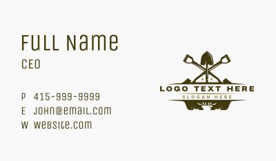 Shovel Landscaping Planting Business Card Image Preview