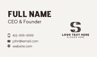 Artisanal Studio Letter S Business Card Design
