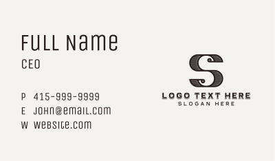 Artisanal Studio Letter S Business Card Image Preview