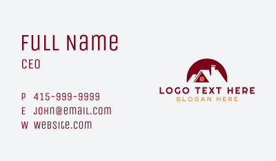 House Roof Residence Business Card Image Preview