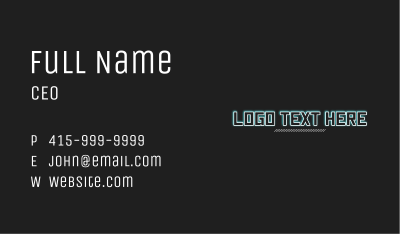 Cyberpunk Wordmark Business Card Image Preview