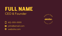 Cursive Brand Wordmark  Business Card Image Preview