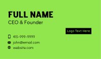 Technology Wordmark Business Card Image Preview