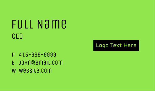Technology Wordmark Business Card Design Image Preview