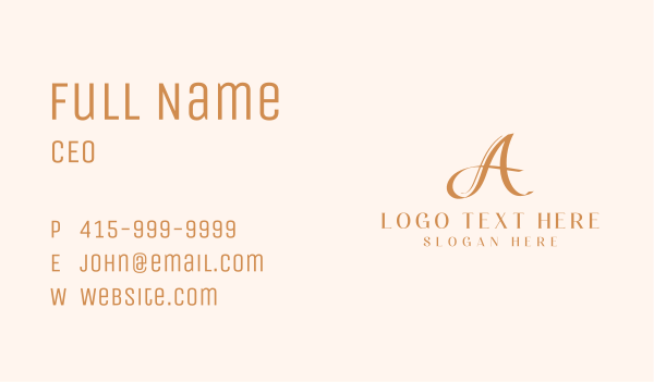 Luxury Boutique Letter A Business Card Design Image Preview