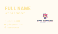 Restaurant Foodie Girl Business Card Image Preview