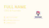 Restaurant Foodie Girl Business Card Image Preview