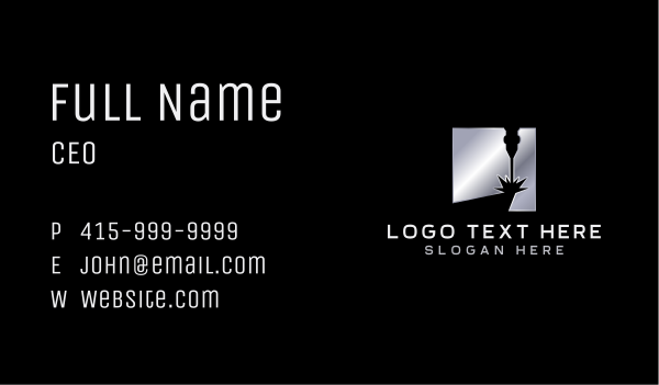 Laser Metal Engraving Business Card Design Image Preview