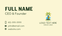 Tropical Beach Tree  Business Card Image Preview
