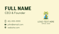 Tropical Beach Tree  Business Card Preview