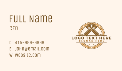 Hammer Nail Carpentry Business Card Image Preview