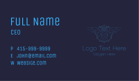 Monoline Geometric Owl Network Business Card Image Preview