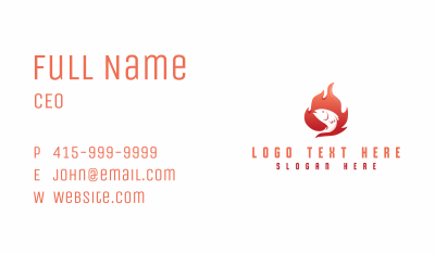 Flaming Fish BBQ Business Card Image Preview