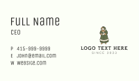 Caroling Woman Mascot Business Card Image Preview