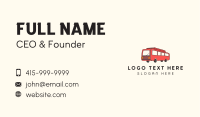 Red Service Bus  Business Card Image Preview