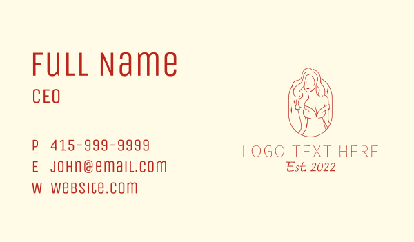 Aesthetic Female Model  Business Card Design Image Preview