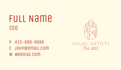 Aesthetic Female Model  Business Card Image Preview