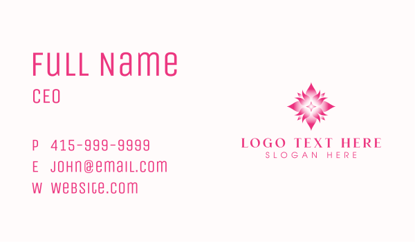 Lotus Wellness Flower Business Card Design Image Preview