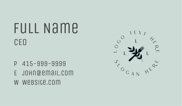 Elegant Fine Dining Lettermark Business Card Design Image Preview