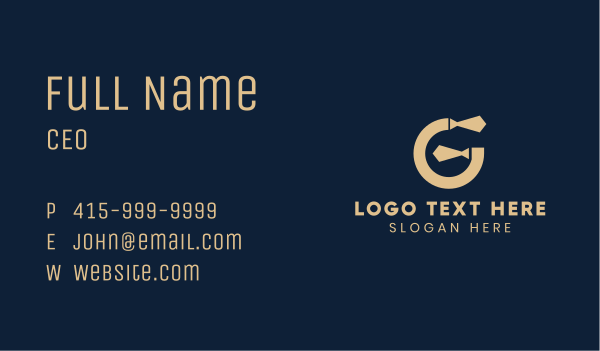 Business Necktie Letter G Business Card Design Image Preview