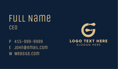 Business Necktie Letter G Business Card Image Preview