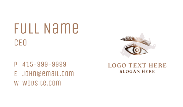 Eyebrow Beauty Cosmetics  Business Card Design Image Preview