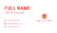 Festive Circle Banner Letter Business Card Design