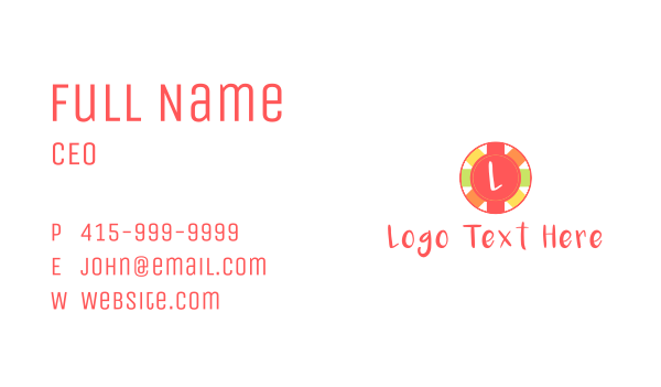Festive Circle Banner Letter Business Card Design Image Preview