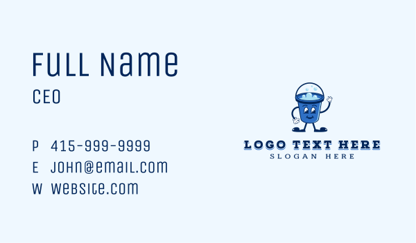 Bucket Cleaner Business Card Design Image Preview