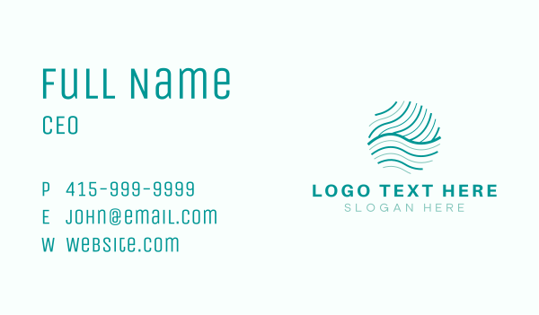 Green Wave Consulting Business Card Design Image Preview