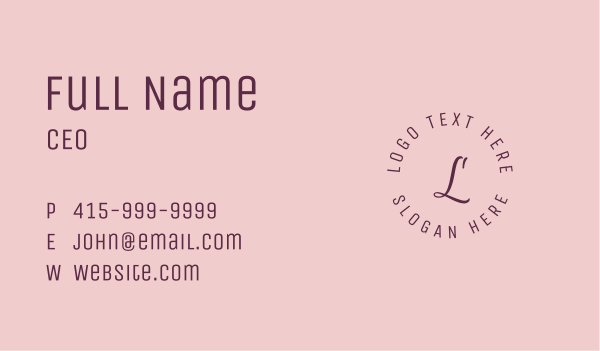 Fashion Accessory Lettermark Business Card Design Image Preview