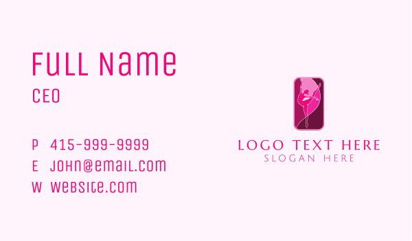 Pink Gymnastics Emblem  Business Card Design Image Preview
