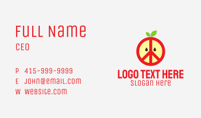 Apple Peace Sign Business Card Image Preview