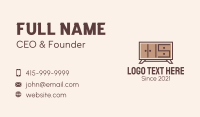 Brown Wooden Cabinet Business Card Design