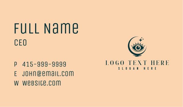 Psychic Moon Eye Business Card Design Image Preview