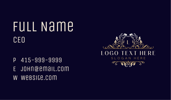 Luxury Botanical Boutique Business Card Design Image Preview