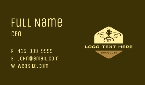 Hexagon Bee Hive Business Card Design Image Preview