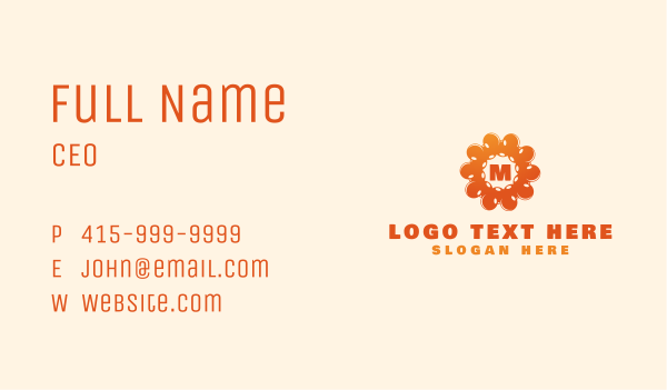 Bubbly Sun Lettermark Business Card Design Image Preview