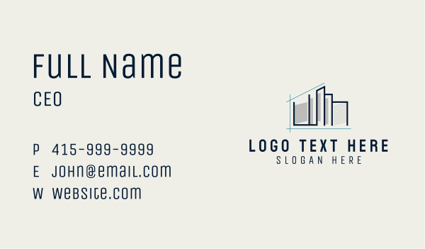 Home Builder Blueprint  Business Card Design Image Preview