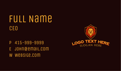 Lion Shield Clan Business Card Image Preview