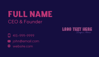 Neon Party Wordmark Business Card Image Preview