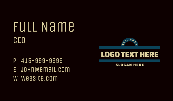 Basic Banner Wordmark  Business Card Design Image Preview