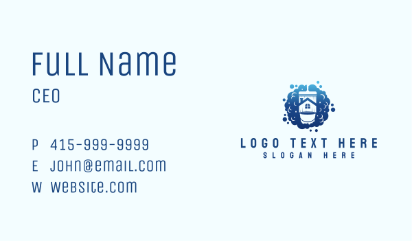 Bubble Bucket Housekeeping Business Card Design Image Preview