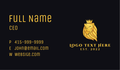 Expensive Lion King Business Card