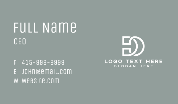 Fashion Brand Company Letter D Business Card Design Image Preview